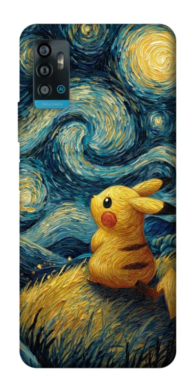 Чохол на ZTE Blade A71 Pikachu and Van Gogh фото 1 з 1