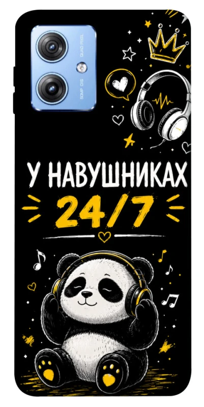Чехол на Motorola Moto G84 У навушниках 24/7 фото 1 из 1