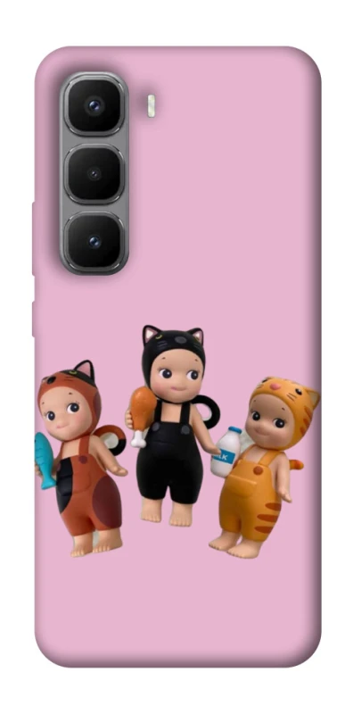 Чохол на Infinix Hot 60 Pro+ Cat Cafe Trio фото 1 з 1
