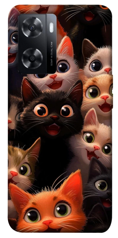 Чехол на Oppo A57s happy cats фото 1 из 1