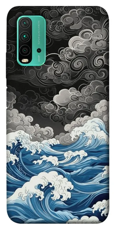 Чехол на Xiaomi Redmi Note 9 4G / Redmi 9 Power Japan wave фото 1 из 1
