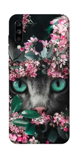 Чехол на ZTE Blade A7 (2020) Кот в цветах фото 1 из 1