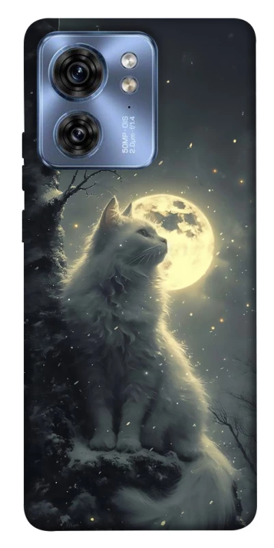 Чохол на Motorola Edge 40 Кіт під місяцем фото 1 з 1