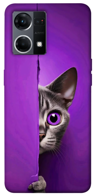 Чохол на Oppo Reno 7 4G Кіт-підглядач фото 1 з 1