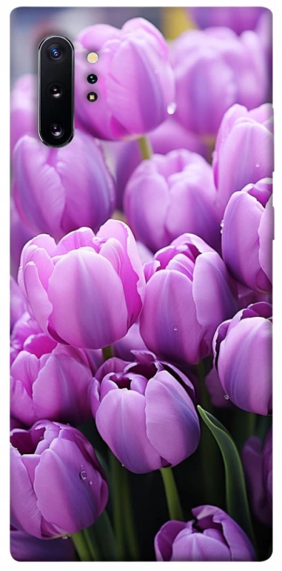 Чехол на Samsung Galaxy Note 10 Plus Фиолетовые тюльпаны фото 1 из 1