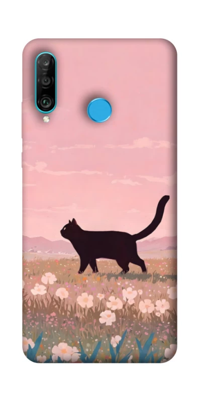 Чохол на Huawei P30 lite cat on a field фото 1 з 1