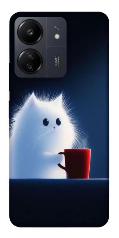 Чохол на Xiaomi Redmi 13C Чохол кіт з кавою фото 1 з 1
