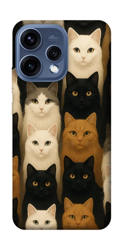 Чохол на Oppo Reno 15 Colorful Cat Collage фото 1 з 2