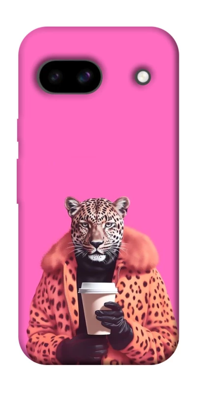 Чохол на Google Pixel 8a Леопард з кавою фото 1 з 1