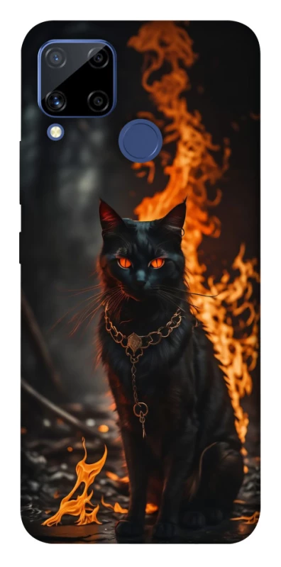 Чехол на Realme C15 Огненный кот фото 1 из 1