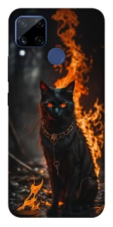 Чохол на Realme C15 Вогняний кіт фото 1 з 1