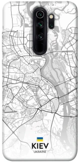 Чехол на Xiaomi Redmi Note 8 Pro Kiev white map фото 1 из 1