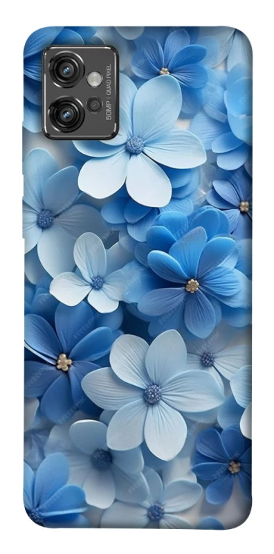 Чехол на Motorola Moto G32 Синие цветы фото 1 из 1