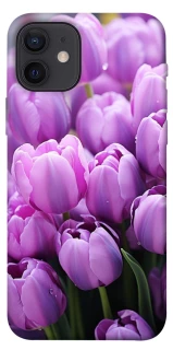 Чехол на Apple iPhone 12 (6.1") Фиолетовые тюльпаны фото 1 из 1