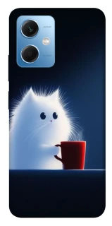 Чехол на Xiaomi Poco X5 5G Чехол кот с кофе фото 1 из 1