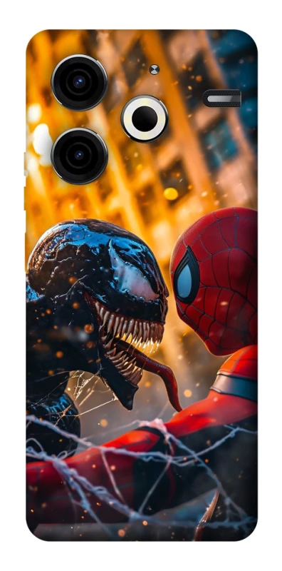 Чехол на TECNO Pova 6 Neo (LI6) Venom vs Spiderman фото 1 из 1