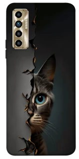 Чехол на TECNO Camon 17P Кот-подглядыватель v2 фото 1 из 1