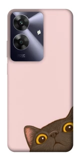 Чехол на Realme Note 60 Peeping cat фото 1 из 1