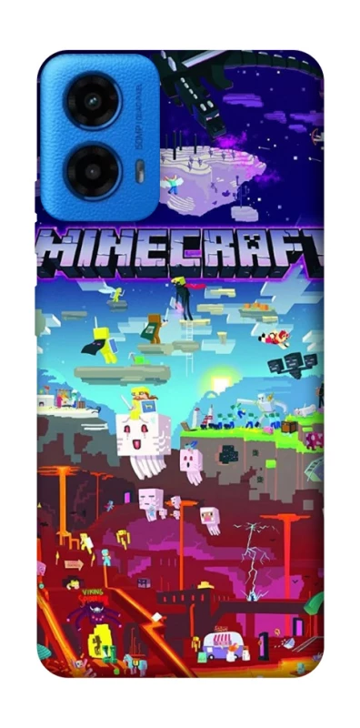 Чохол на Motorola Moto G45 Minecraft world фото 1 з 1