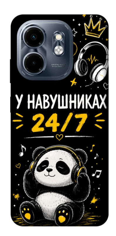 Чехол на Infinix Smart 9 4G / Hot 50i У навушниках 24/7 фото 1 из 1