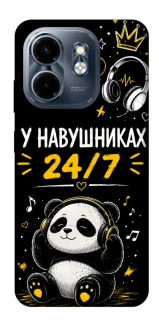 Чехол на Infinix Smart 9 4G / Hot 50i У навушниках 24/7 фото 1 из 1