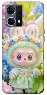 Чехол на Oppo Reno 7 4G Labubu & Flowers ver.2 фото 1 из 1
