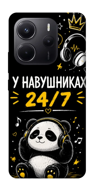 Чехол на Xiaomi Redmi Note 14 5G У навушниках 24/7 фото 1 из 1