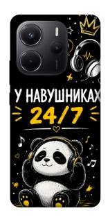 Чехол на Xiaomi Redmi Note 14 5G У навушниках 24/7 фото 1 из 1