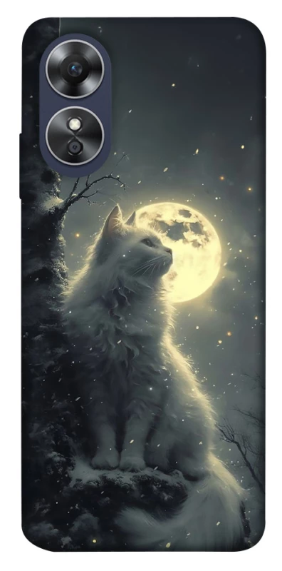 Чехол на Oppo A17 Кот под луной фото 1 из 1