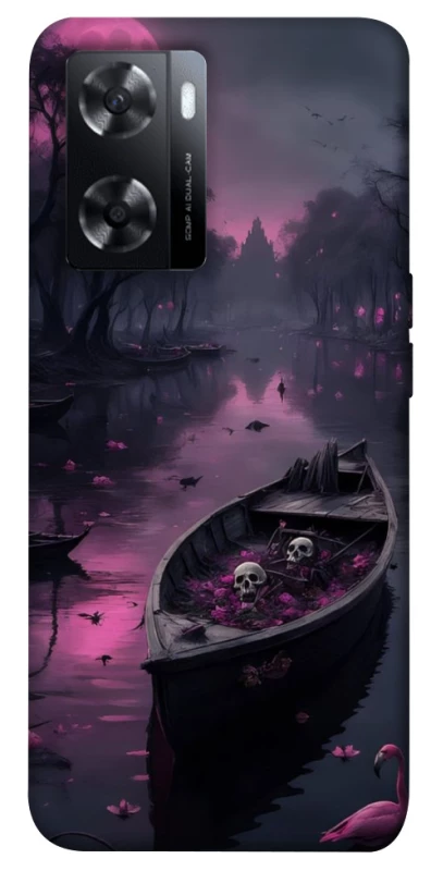 Чохол на Oppo A57s Boat and flamingo фото 1 з 1