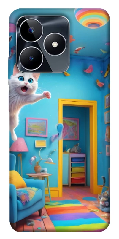Чохол на Realme C53 crazy cat фото 1 з 1