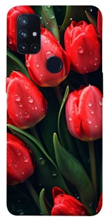 Чохол на OnePlus Nord N10 5G Червоні тюльпани фото 1 Чохол на OnePlus Nord N10 5G Червоні тюльпани фото 1 з 1