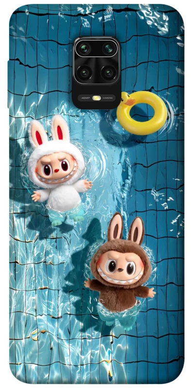 Чохол на Xiaomi Redmi Note 9s / Note 9 Pro / Note 9 Pro Max Labubu in the pool фото 1 з 1
