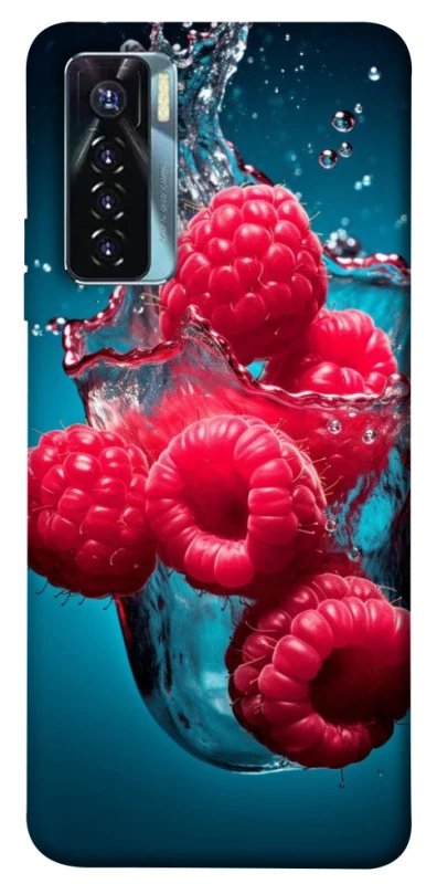 Чехол на TECNO Camon 17 Pro Малинка в воде фото 1 из 1