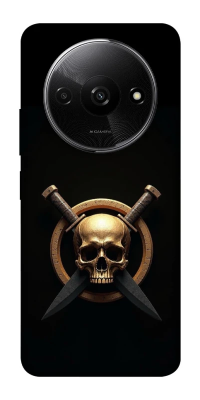 Чохол на Xiaomi Redmi A3 Golden Skull фото 1 з 1