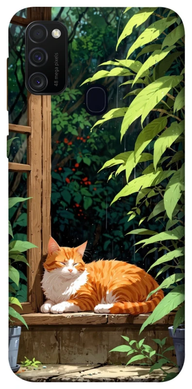 Чехол на Samsung Galaxy M21 red cat фото 1 из 1