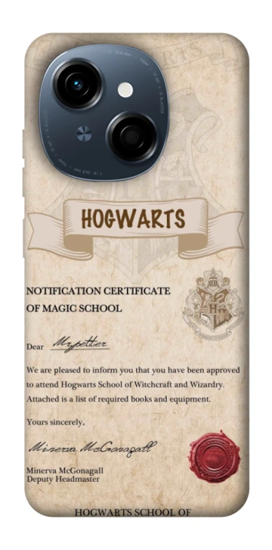 Чехол на TECNO Spark Go 1 The Hogwarts acceptance letter фото 1 из 1