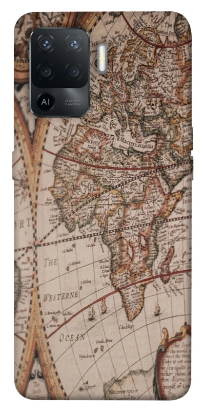 Чехол на Oppo Reno 5 Lite Карта путешествий фото 1 из 1