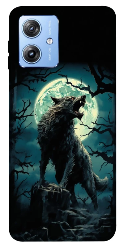 Чохол на Motorola Moto G84 Вовк під місяцем фото 1 з 1