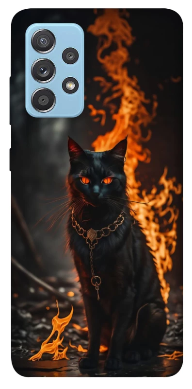 Чехол на Samsung Galaxy A52 4G / A52 5G Огненный кот фото 1 из 1