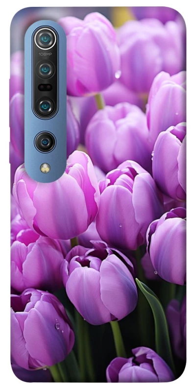 Чехол на Xiaomi Mi 10 / Mi 10 Pro Фиолетовые тюльпаны фото 1 из 1