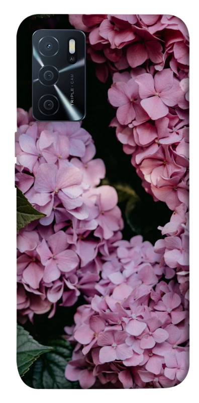 Чохол на Oppo A16s / A16 Рожеві гартензії фото 1 з 1