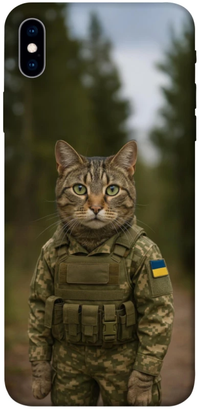 Чехол на Apple iPhone XS Max (6.5") Кот защитник фото 1 из 1