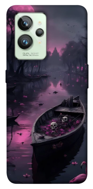 Чохол на Realme GT2 Boat and flamingo фото 1 з 1