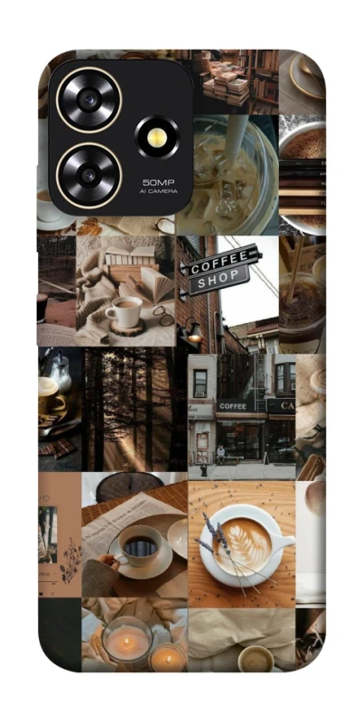 Чохол на ZTE Blade A73 4G Coffee collage ver.3 фото 1 з 1