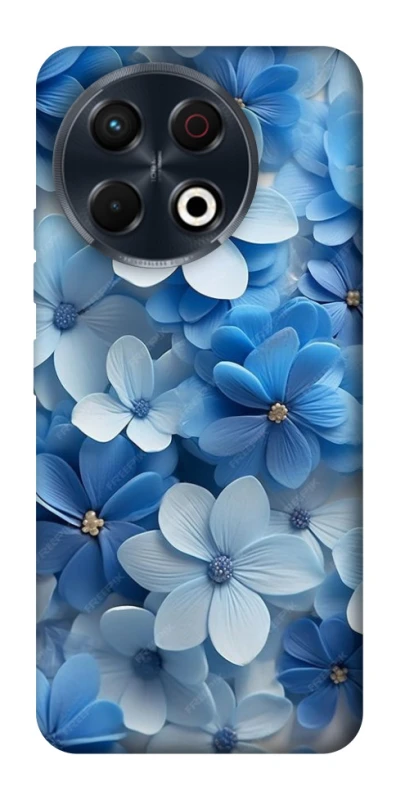 Чехол на TECNO Spark 30 Pro (KL7) Синие цветы фото 1 из 1