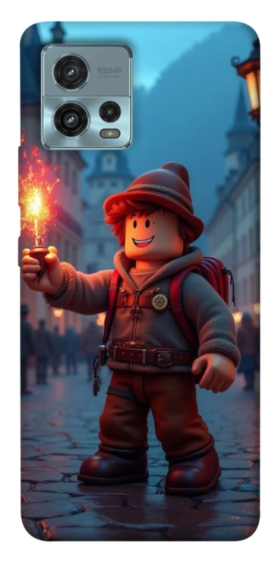 Чохол на Motorola Moto G72 Roblox Fire Logo Blue Flames фото 1 з 1