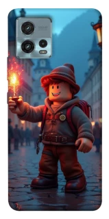 Чехол на Motorola Moto G72 Roblox Fire Logo Blue Flames фото 1 из 1