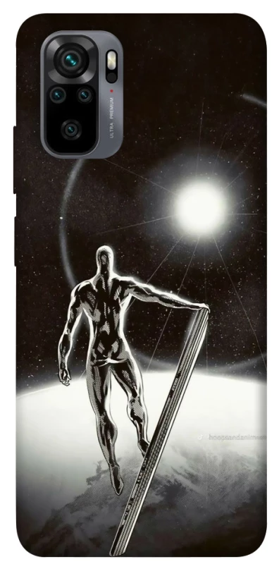 Чехол на Xiaomi Redmi Note 10 / Note 10s Серебряный сёрфер фото 1 из 1