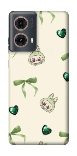 Чохол на Motorola Moto G85 Labubu Green Heart фото 1 з 1